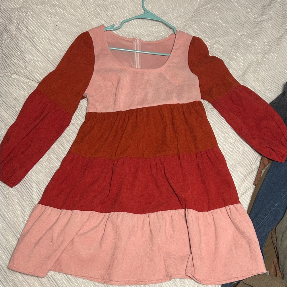 Colorful Long Sleeve Dress